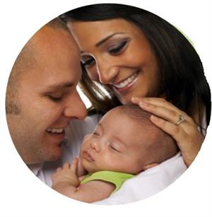 Family with newborn child